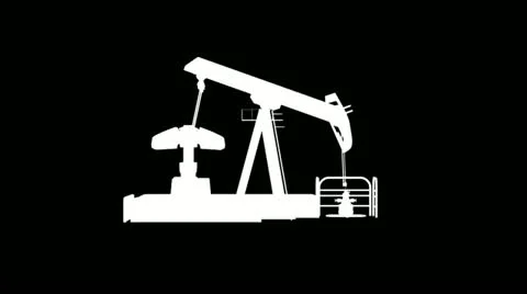 77 pumpjack oil derreck ALPHA loop front Stock Footage 11363098