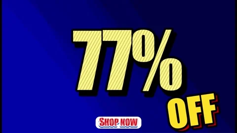 77% OFF SHOP NOW - Seamless looping Swing banner text promotion animation effect Stock Footage 288186432