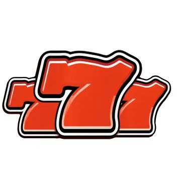 777 big win gambling spin luck winner red metallic 스톡 일러스트