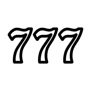 777 Icon Stock Illustration