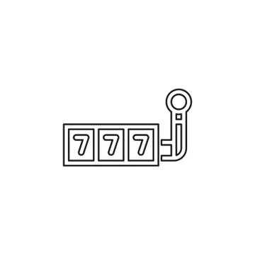 777 jackpot vector icon Stock Illustration