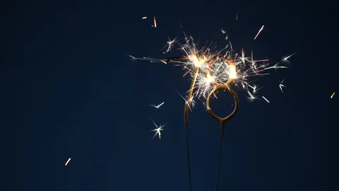 78 Years Celebration Festive Background with Sparklers Stock Footage 323355167