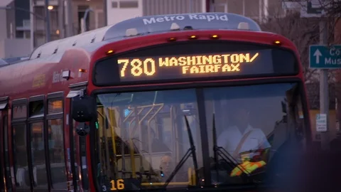 780 Metro Bus Line on Fairfax Avenue (1) - Los Angeles, CA Stock Footage 88842753
