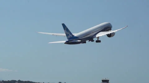 787 Dreamliner Takeoff Stock Footage 44234394