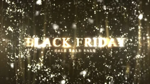 79 Animation Text Gold Glitter Luxury Effect Black Friday Vidéo 137015550
