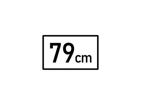 79 centimeters icon vector illustration, 79cm size Illustrazione stock