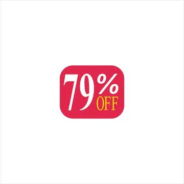 79 offer tag discount vector icon stamp on a white background Stock Illustration