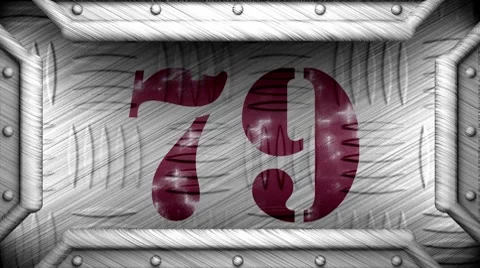 79 on steel stamp Stock Footage 8567684