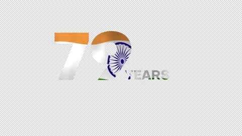 79 Years Flag Numbers India Independence Day Stock Footage 314428587