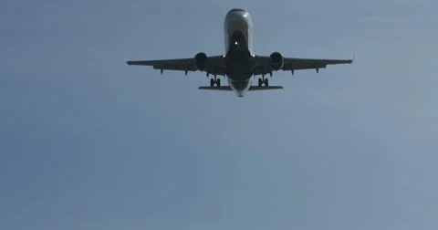 797 0170 Small Twin Engine Jet Flying Overhead Stock Footage 55276404