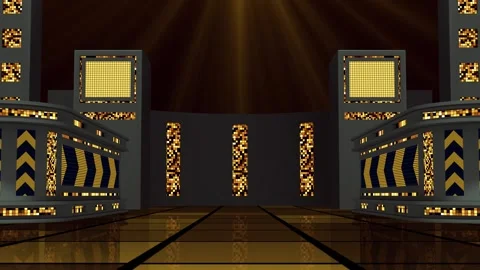 7D Stage with Flood Lights Background 库存影片 348029535