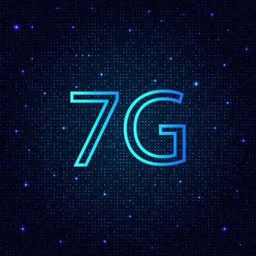 7G is a new generation of Internet connection . Stock Illustration