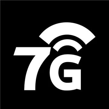 7G Wireless Wifi icon Illustrazione stock