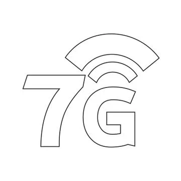 7G Wireless Wifi icon Stock Illustration