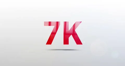 7K, 7000. Particle Logo. Text Animation 스톡 동영상 137557257