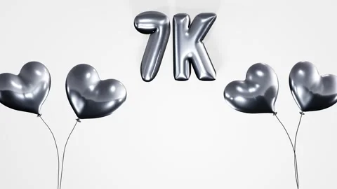 7k celebration background video with inflated balloons 4k loop animation. Stock Footage 272979451