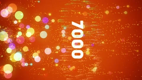 7k Vertical Video Counter on reaching subscribers, likes and etc. Stock Footage 135172470