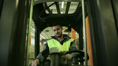 7of19 People working in warehouse, workers in industry Stock Footage 32900409
