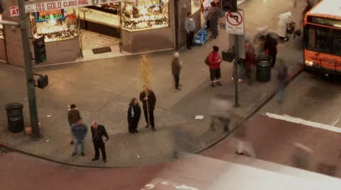 7th and broadway LA 動画素材 934437