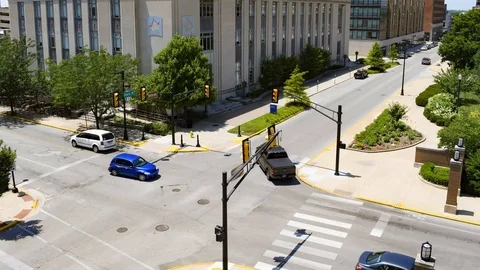 7th and Cherry Street Intersection Time Lapse Video stock 112021641