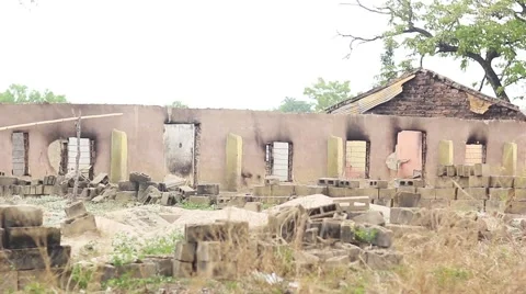 7th Burnt Down Building From The Fulani Herdsmen Attack in Agatu Nigeria  Vídeos de archivo 62703242