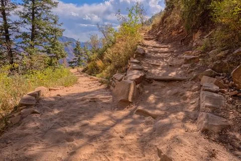 The 7th switchback along the North Kaibab Trail at Grand Canyon North Rim, Stock Photos