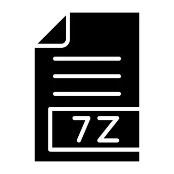 7Z Vector Icon Design Illustration Illustrazione stock