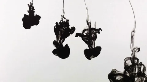 8 in 1 Ink Drops In Water. Ink Bleeds. Ink drops. Vídeo Stock 79810169