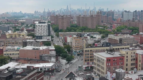 8-30-26, Bronx, NY, USA - flying towards Bronx 149th and 3rd intersection Vídeo Stock 344085394