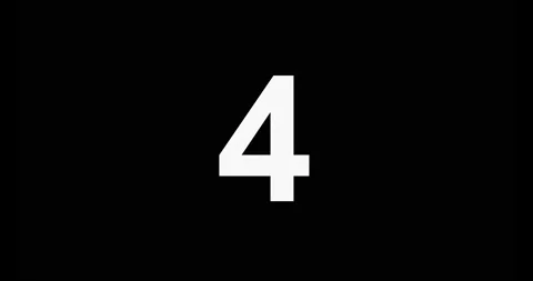 8. 4K Resolution. Countdown of 8 seconds, with black background Stock Footage 235912776