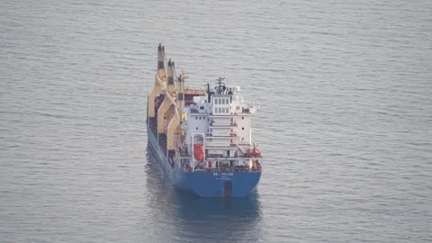 8-7-2024, Trieste, Italy General cargo ship BBC VOLGA anchored Stock Footage 278912811