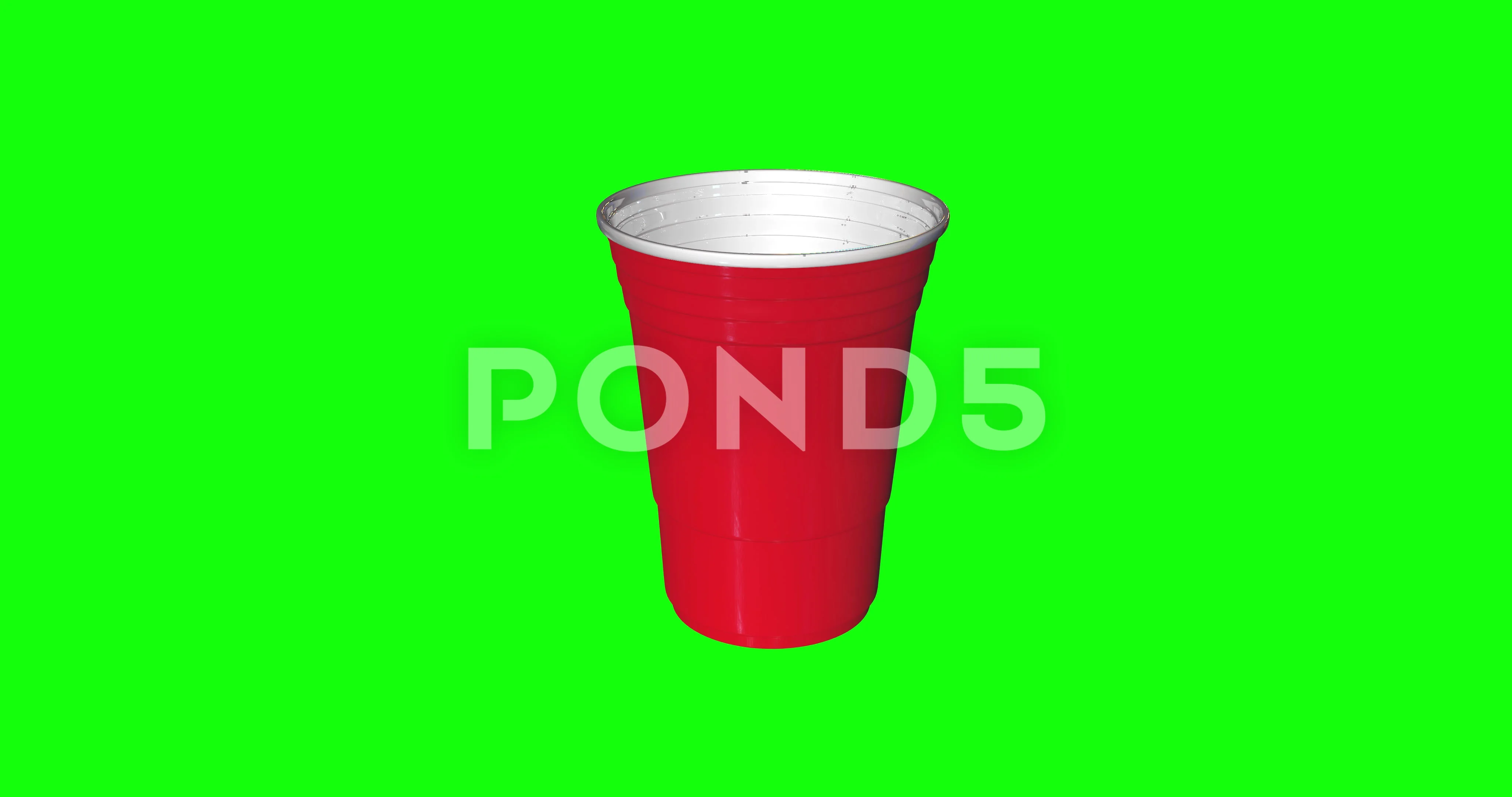 8 animations 3d red cup classic party di, Stock Video