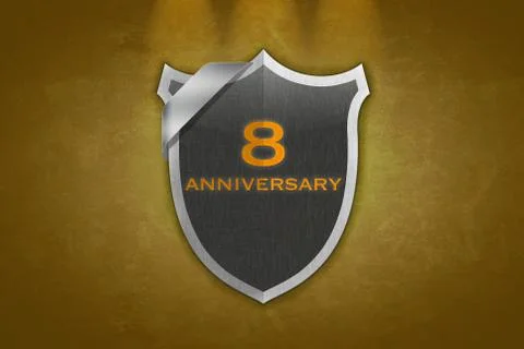 8 anniversary. Stock Illustration