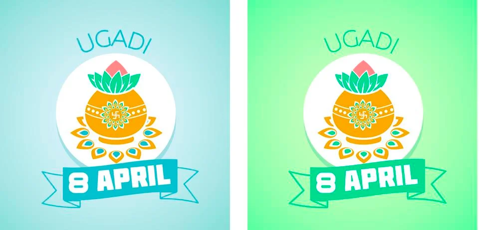 8 April ugadi Stock Illustration