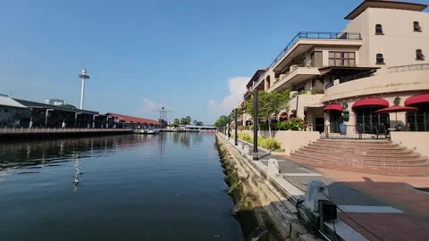8 Aug 25 - Malacca, Malaysia - Morning View Of The Malacca River Stock Footage 337417100