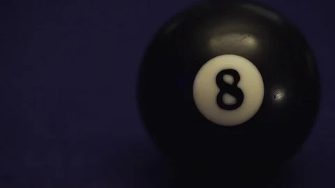 8 ball being hit by cue ball, closeup Stock Footage 82822247