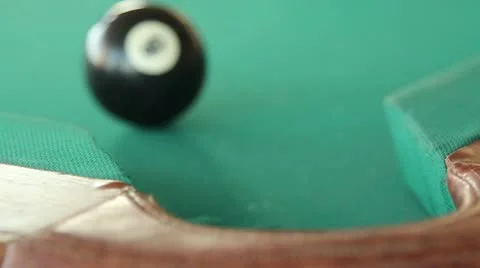 8 Ball Miss Slow Motion Video stock 10610366