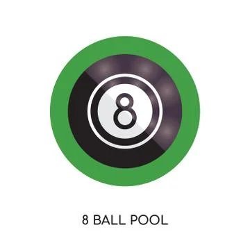 8 ball pool logo isolated on white background for your web, mobile and app de Stock Illustration