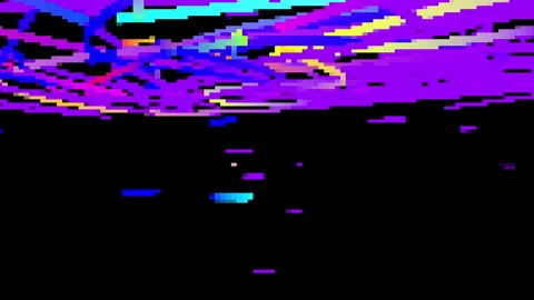 8 bit arcade game puzzle. Abstract graphic network animation. Stock Footage 159837969