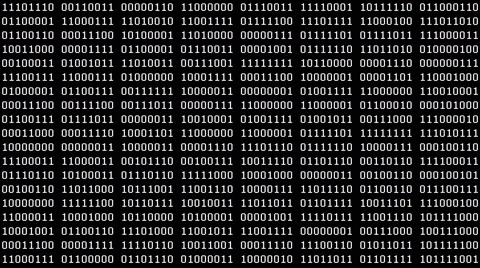 8-Bit Binaries Screensaver (25fps) Video stock 64052643
