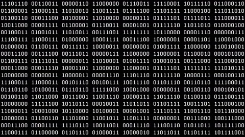 8-Bit Binaries Screensaver (60fps) Stock Footage 64052764