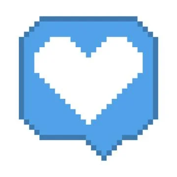 8 bit like bubble icon Stock Illustration