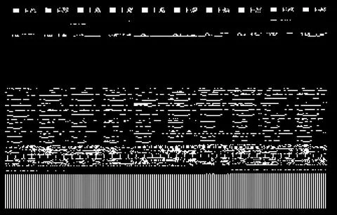8 bit bug glitch screen black and white Illustrazione stock