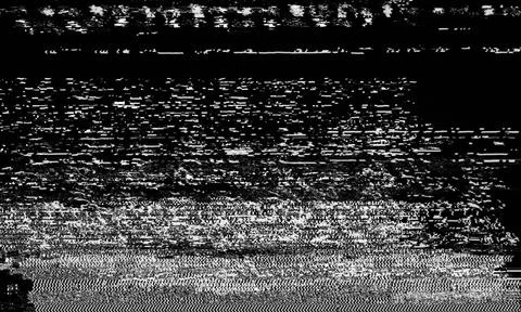 8 bit bug glitch screen bw distortion 库存插图