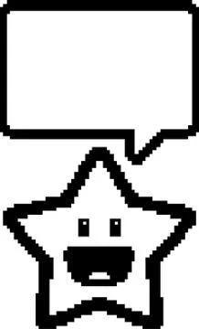8-bit Cartoon Star Illustration