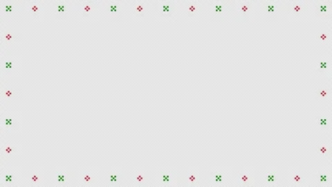 8 Bit Christmas Sparkle Frame Overlay Red and Green Full Border Vídeo Stock 347625839