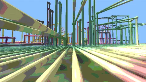 8 bit color bars loop. 3d animation | Stock Video | Pond5