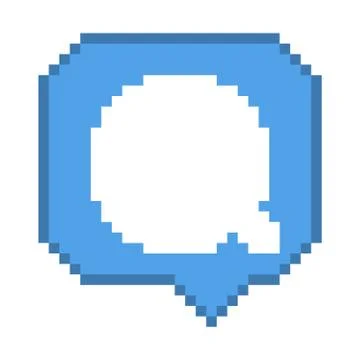 8 bit comment bubble Stock Illustration