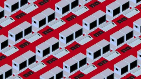 8 bit computer Stock Illustration