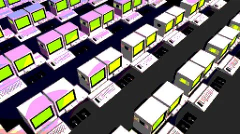 8 bit computer Stock Illustration